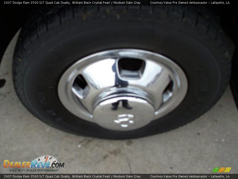 2007 Dodge Ram 3500 SLT Quad Cab Dually Brilliant Black Crystal Pearl / Medium Slate Gray Photo #3