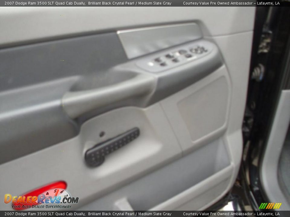 2007 Dodge Ram 3500 SLT Quad Cab Dually Brilliant Black Crystal Pearl / Medium Slate Gray Photo #7
