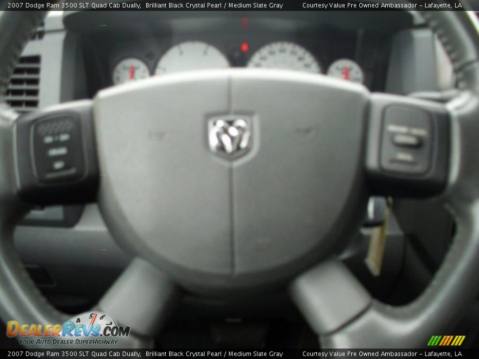 2007 Dodge Ram 3500 SLT Quad Cab Dually Brilliant Black Crystal Pearl / Medium Slate Gray Photo #10
