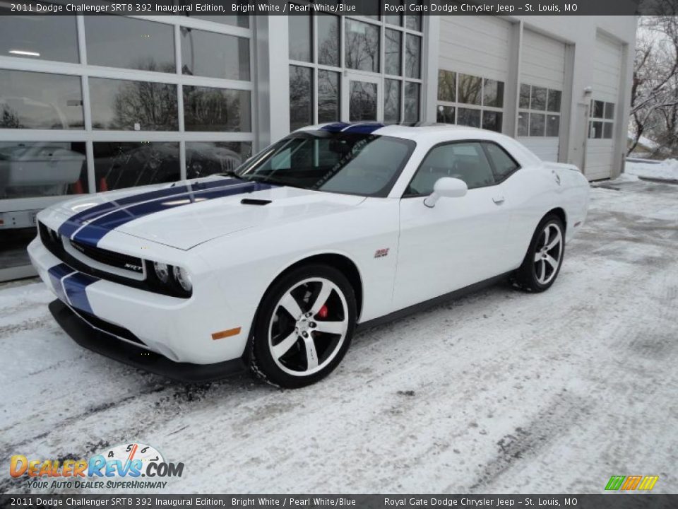 2011 Dodge Challenger SRT8 392 Inaugural Edition Bright White / Pearl White/Blue Photo #2