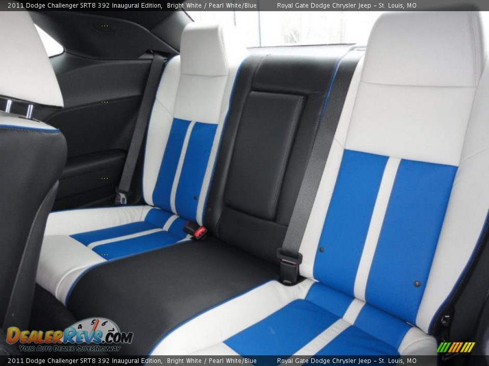 Pearl White/Blue Interior - 2011 Dodge Challenger SRT8 392 Inaugural Edition Photo #13