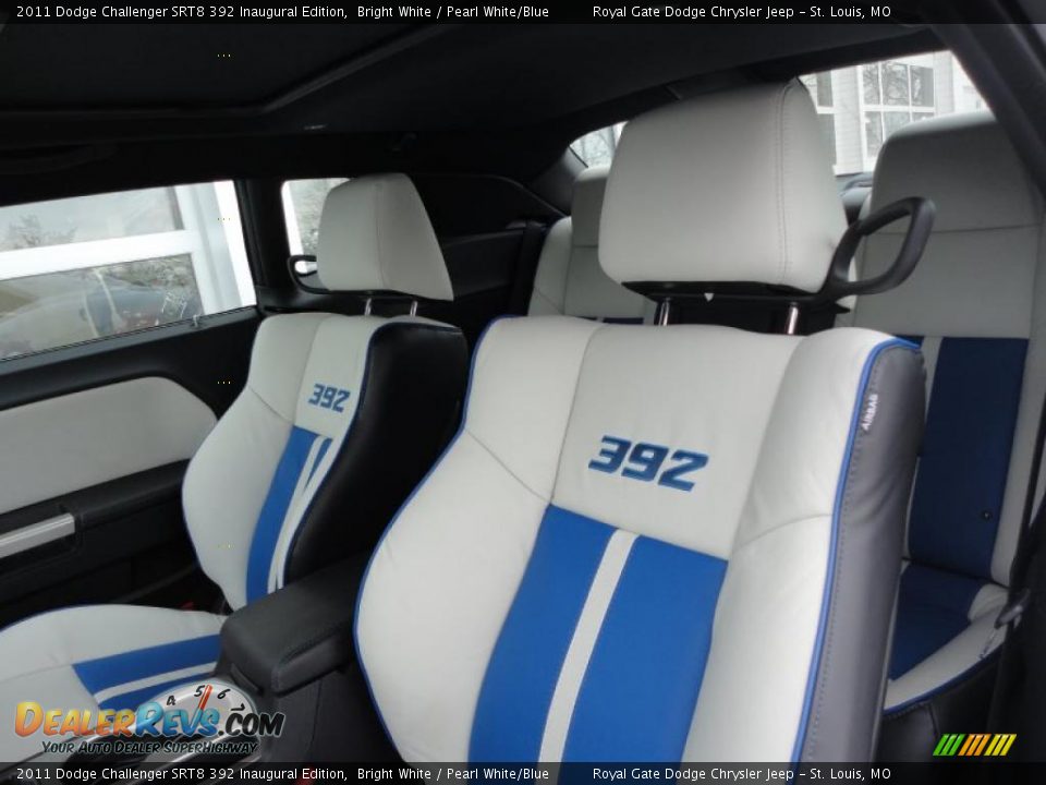 Pearl White/Blue Interior - 2011 Dodge Challenger SRT8 392 Inaugural Edition Photo #14