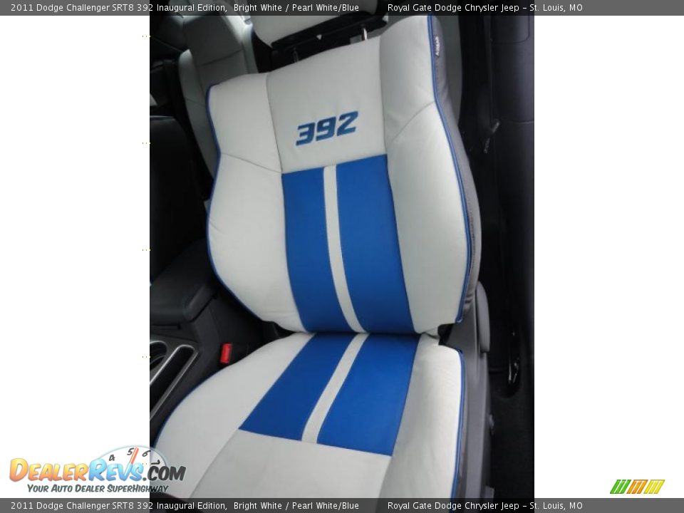 Pearl White/Blue Interior - 2011 Dodge Challenger SRT8 392 Inaugural Edition Photo #15