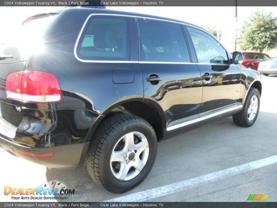 2004 Volkswagen Touareg V6 Black / Pure Beige Photo #7