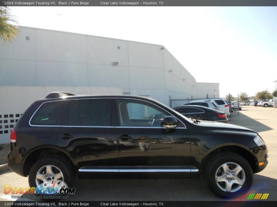 2004 Volkswagen Touareg V6 Black / Pure Beige Photo #8