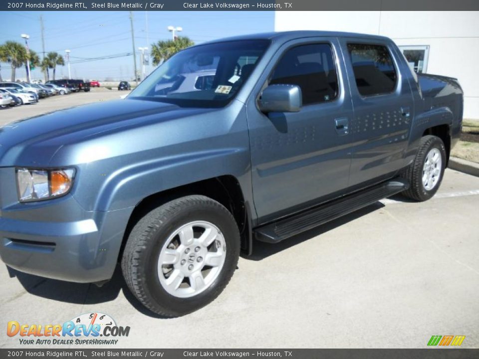 2007 Honda Ridgeline RTL Steel Blue Metallic / Gray Photo #3