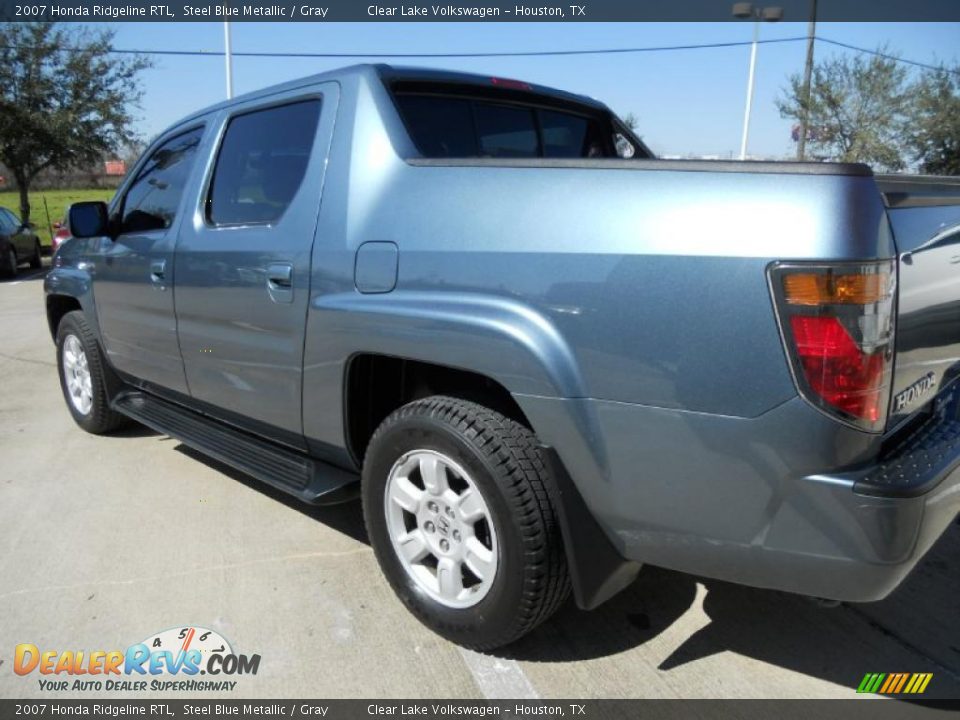 2007 Honda Ridgeline RTL Steel Blue Metallic / Gray Photo #5