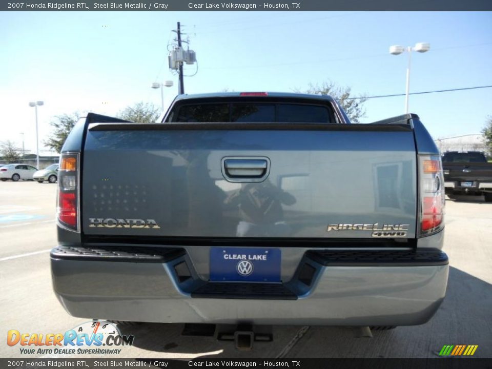 2007 Honda Ridgeline RTL Steel Blue Metallic / Gray Photo #6
