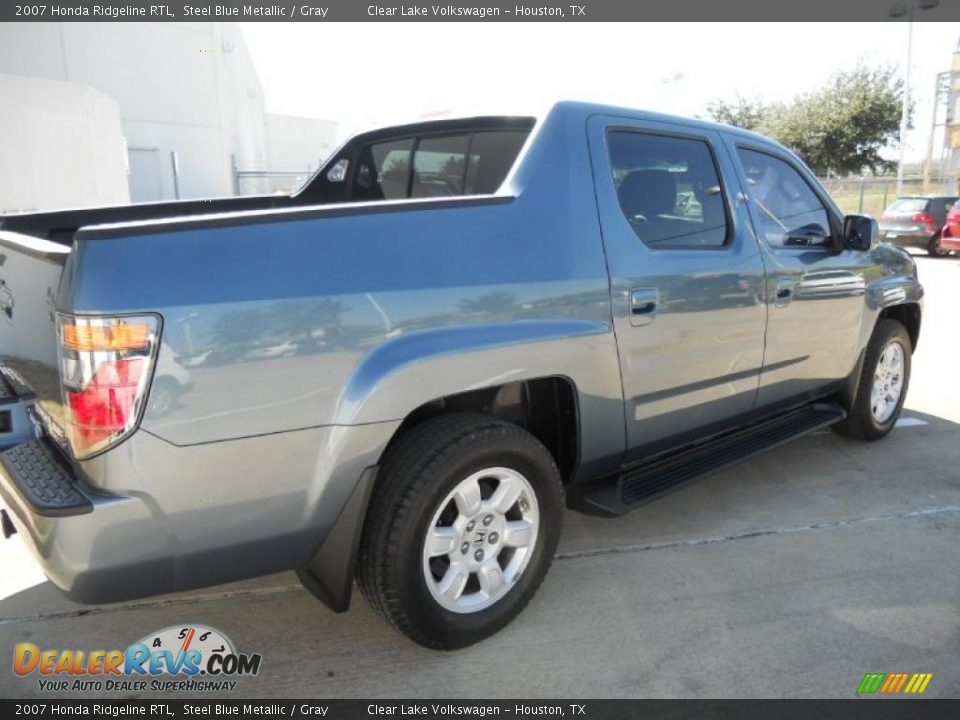2007 Honda Ridgeline RTL Steel Blue Metallic / Gray Photo #7
