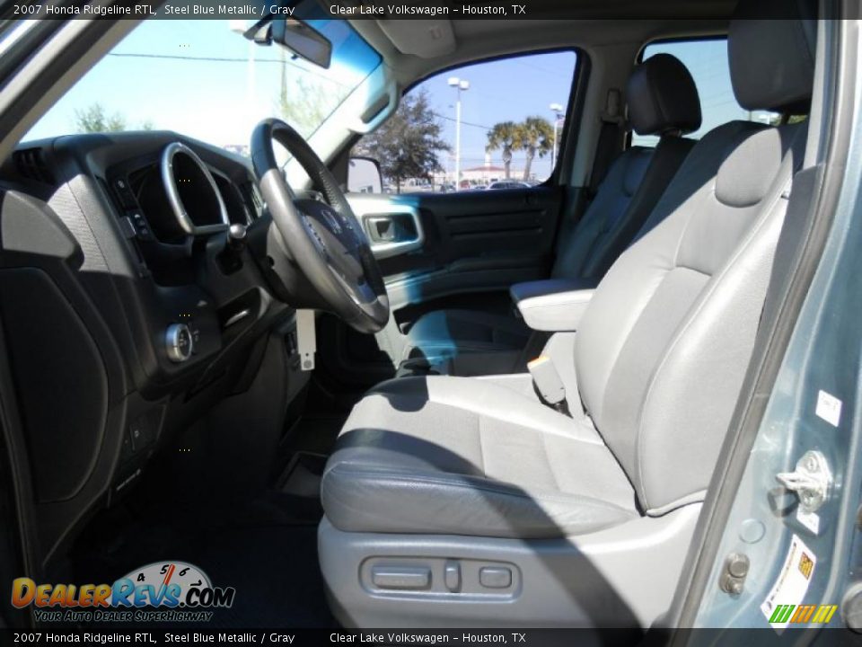 2007 Honda Ridgeline RTL Steel Blue Metallic / Gray Photo #13