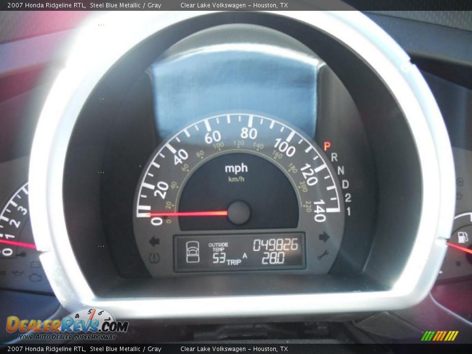 2007 Honda Ridgeline RTL Steel Blue Metallic / Gray Photo #24
