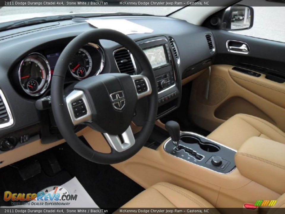 Black/Tan Interior - 2011 Dodge Durango Citadel 4x4 Photo #16