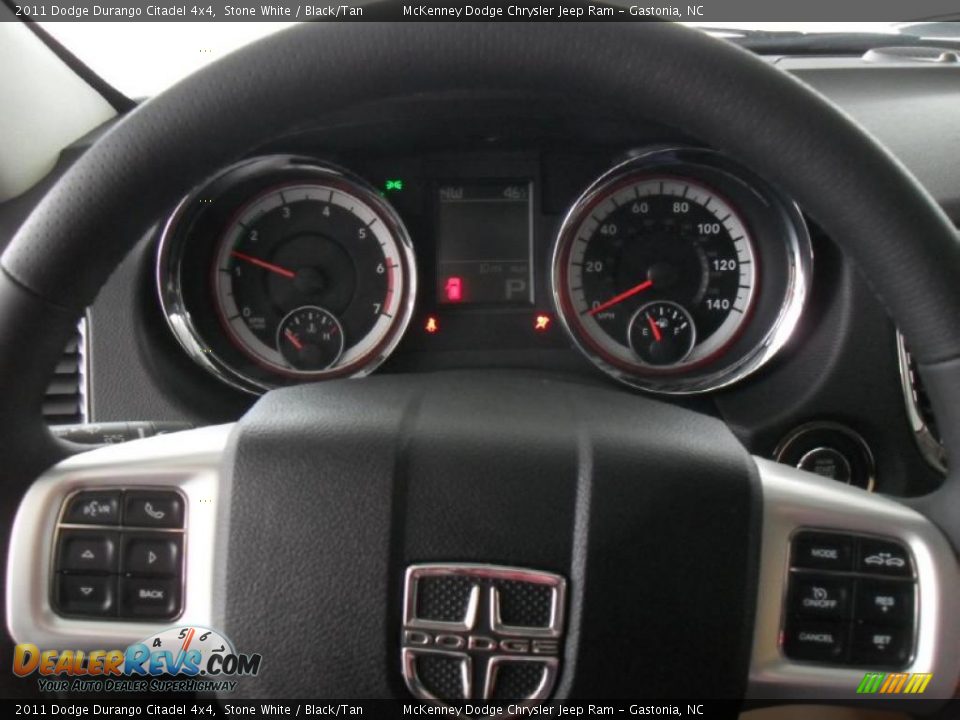 2011 Dodge Durango Citadel 4x4 Stone White / Black/Tan Photo #24