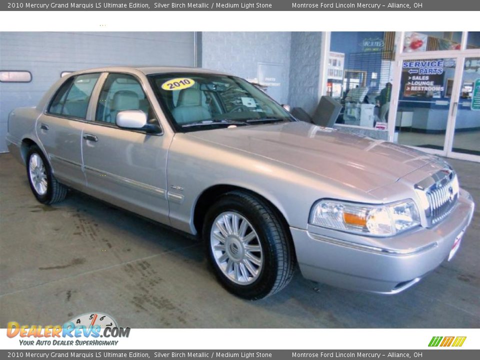 2010 Mercury Grand Marquis LS Ultimate Edition Silver Birch Metallic / Medium Light Stone Photo #2