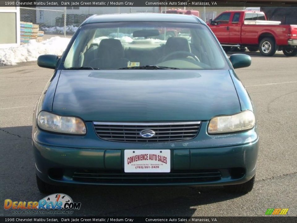 1998 Chevrolet Malibu Sedan Dark Jade Green Metallic / Medum Gray Photo #3