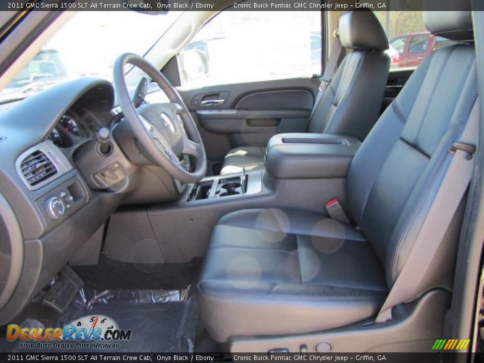Ebony Interior - 2011 GMC Sierra 1500 SLT All Terrain Crew Cab Photo #12