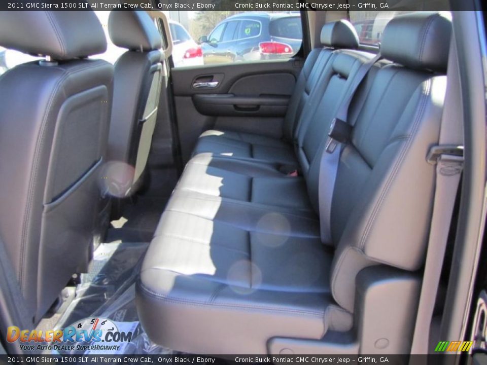 Ebony Interior - 2011 GMC Sierra 1500 SLT All Terrain Crew Cab Photo #13