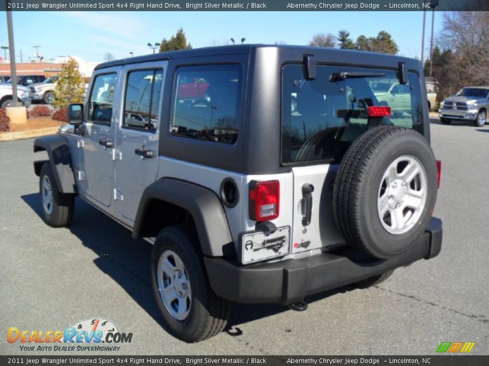 2011 Jeep Wrangler Unlimited Sport 4x4 Right Hand Drive Bright Silver Metallic / Black Photo #2