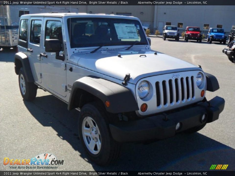2011 Jeep Wrangler Unlimited Sport 4x4 Right Hand Drive Bright Silver Metallic / Black Photo #5