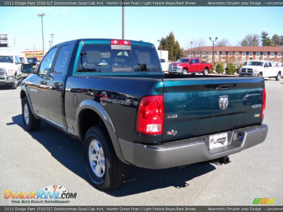 Hunter Green Pearl 2011 Dodge Ram 1500 SLT Outdoorsman Quad Cab 4x4 Photo #2