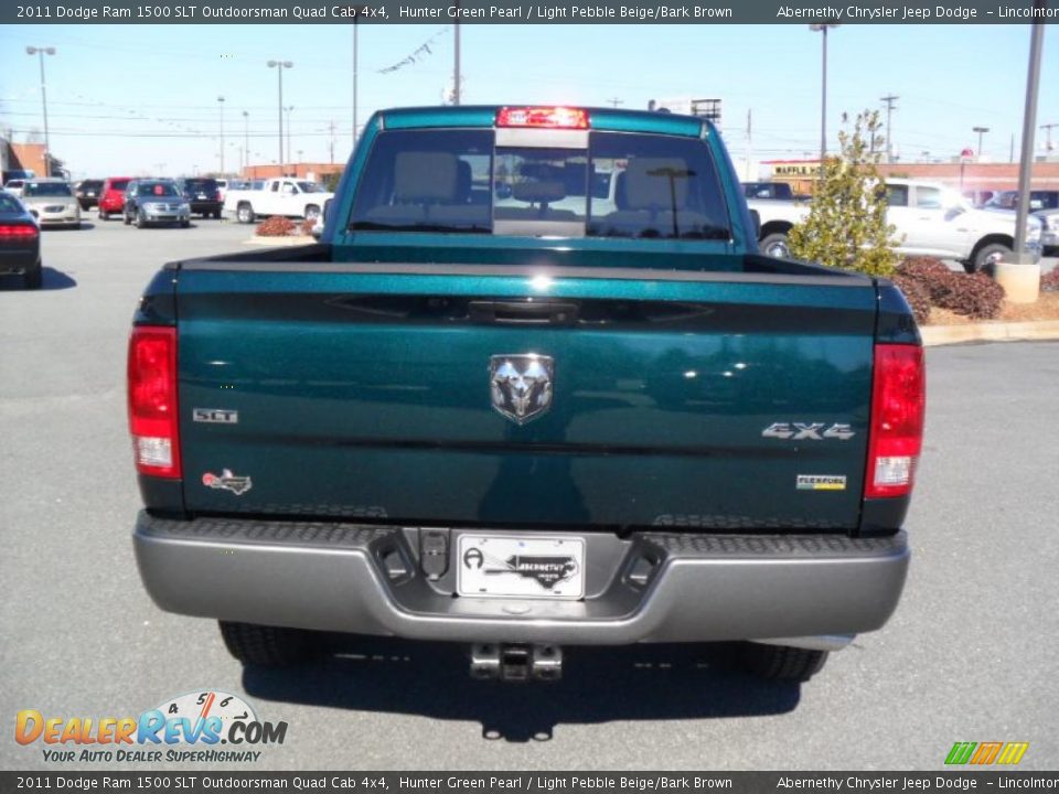 Hunter Green Pearl 2011 Dodge Ram 1500 SLT Outdoorsman Quad Cab 4x4 Photo #3