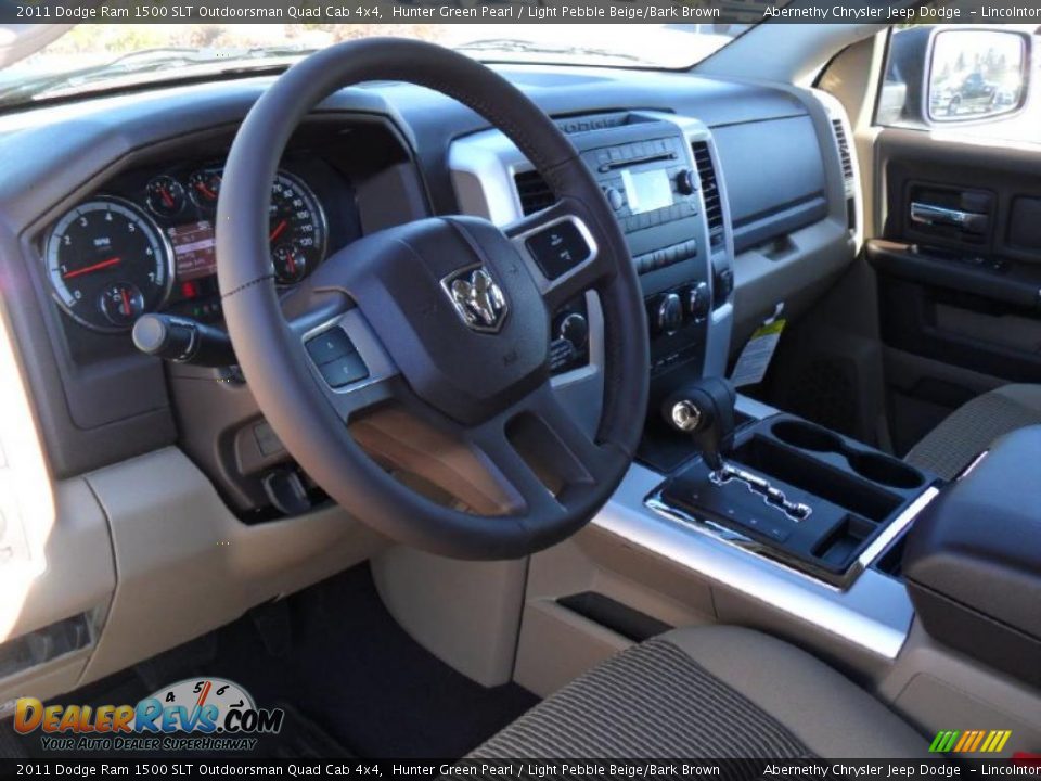 Light Pebble Beige/Bark Brown Interior - 2011 Dodge Ram 1500 SLT Outdoorsman Quad Cab 4x4 Photo #25