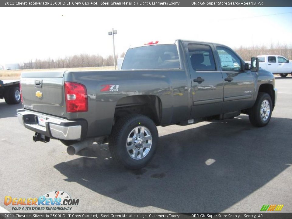 2011 Chevrolet Silverado 2500HD LT Crew Cab 4x4 Steel Green Metallic / Light Cashmere/Ebony Photo #5