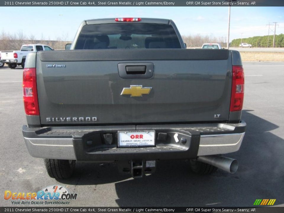 2011 Chevrolet Silverado 2500HD LT Crew Cab 4x4 Steel Green Metallic / Light Cashmere/Ebony Photo #6