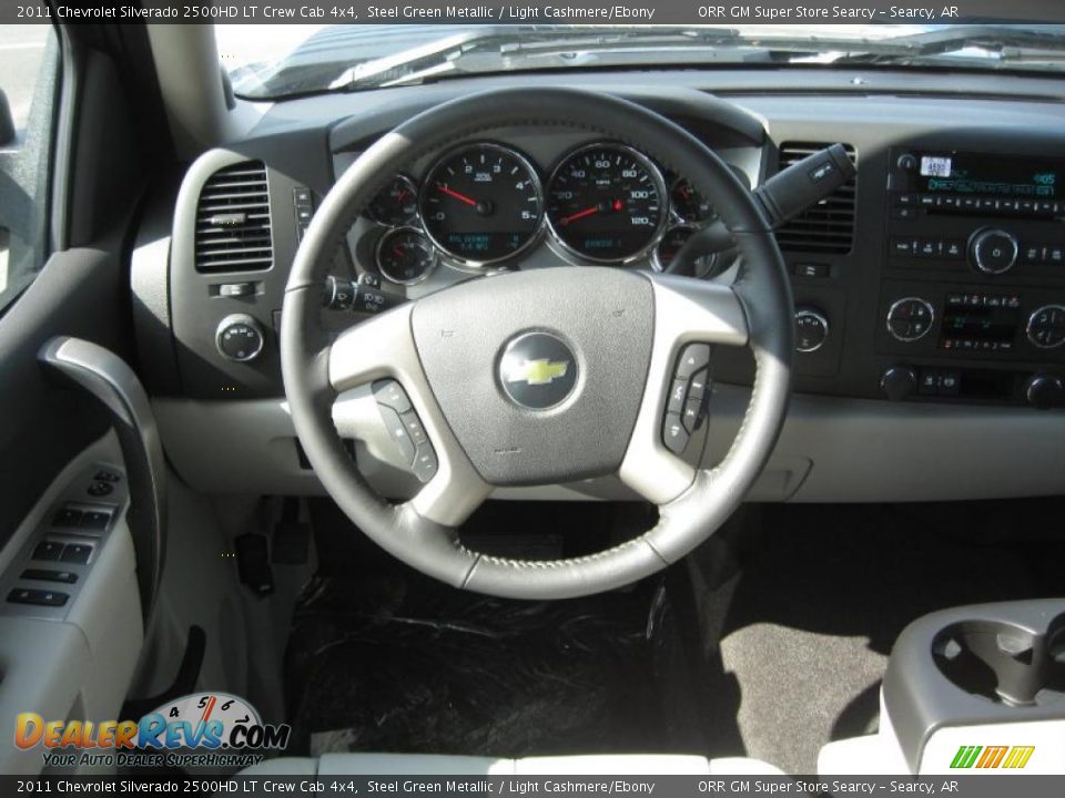 2011 Chevrolet Silverado 2500HD LT Crew Cab 4x4 Steel Green Metallic / Light Cashmere/Ebony Photo #9