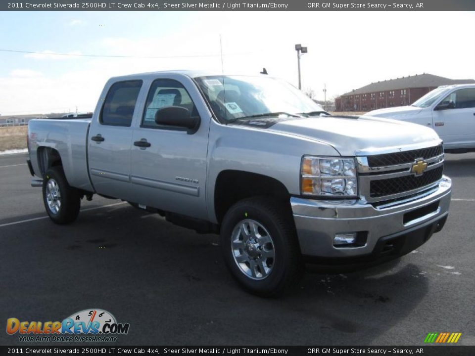 Sheer Silver Metallic 2011 Chevrolet Silverado 2500HD LT Crew Cab 4x4 Photo #3