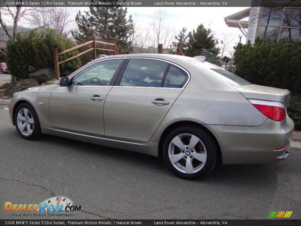 2008 BMW 5 Series 528xi Sedan Platinum Bronze Metallic / Natural Brown Photo #2