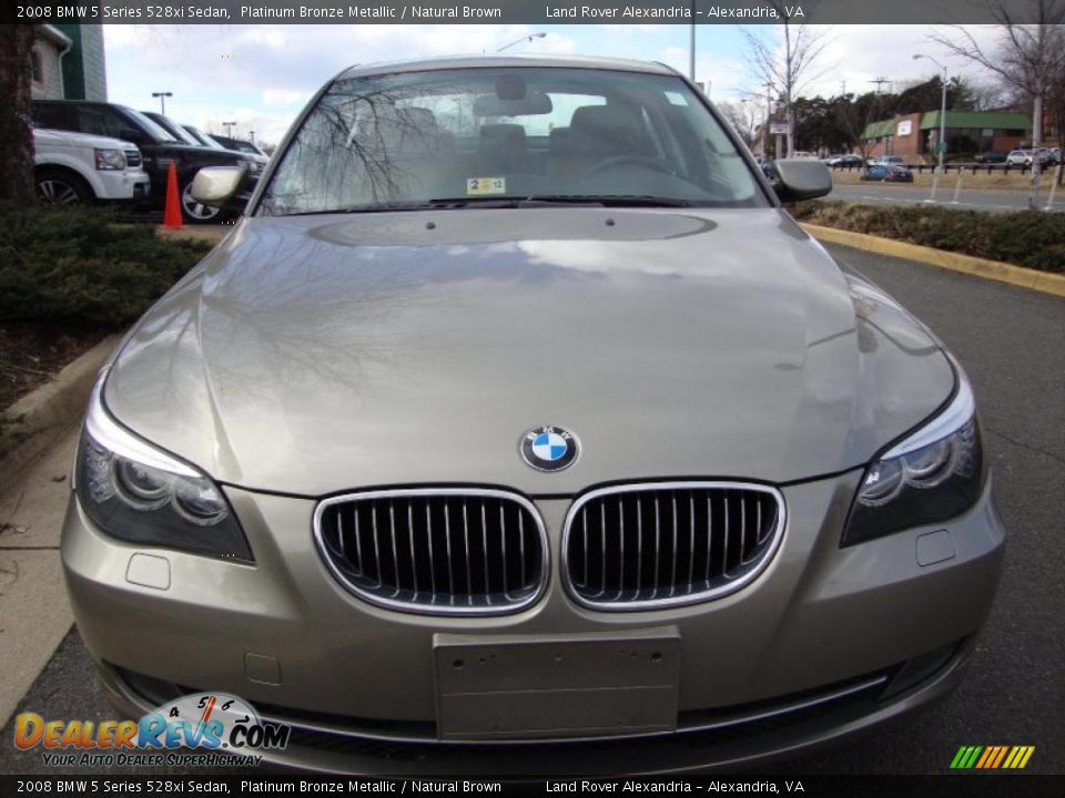 2008 BMW 5 Series 528xi Sedan Platinum Bronze Metallic / Natural Brown Photo #7