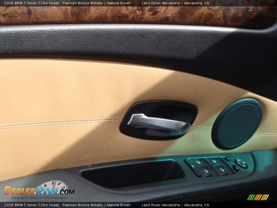 2008 BMW 5 Series 528xi Sedan Platinum Bronze Metallic / Natural Brown Photo #8