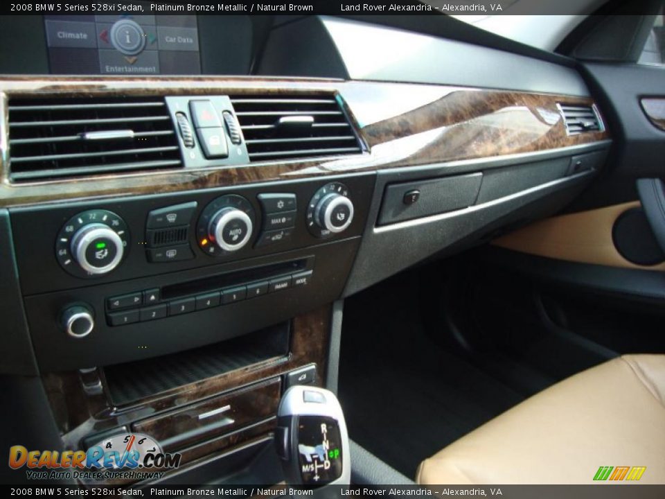 2008 BMW 5 Series 528xi Sedan Platinum Bronze Metallic / Natural Brown Photo #13