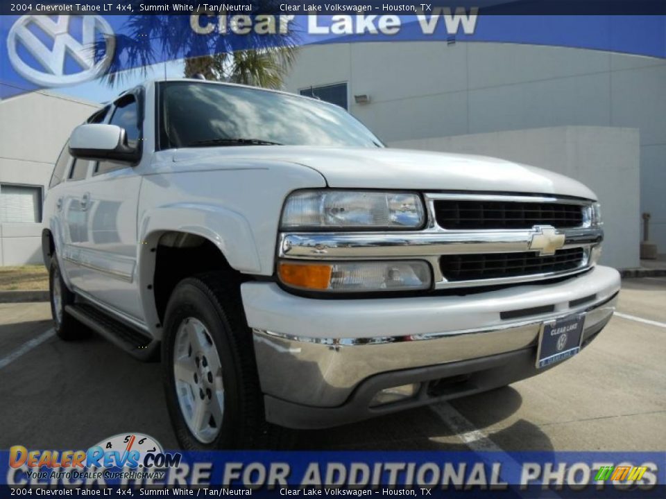 2004 Chevrolet Tahoe LT 4x4 Summit White / Tan/Neutral Photo #1