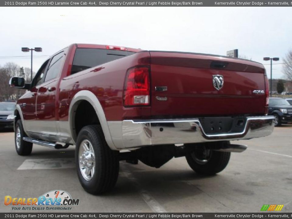 2011 Dodge Ram 2500 HD Laramie Crew Cab 4x4 Deep Cherry Crystal Pearl / Light Pebble Beige/Bark Brown Photo #5