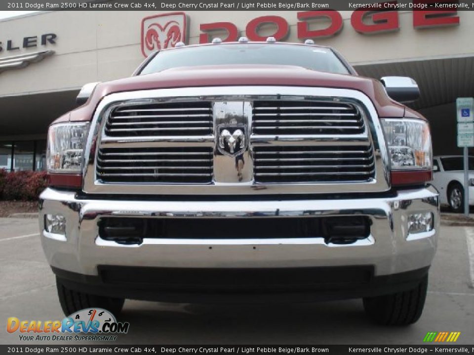 2011 Dodge Ram 2500 HD Laramie Crew Cab 4x4 Deep Cherry Crystal Pearl / Light Pebble Beige/Bark Brown Photo #8