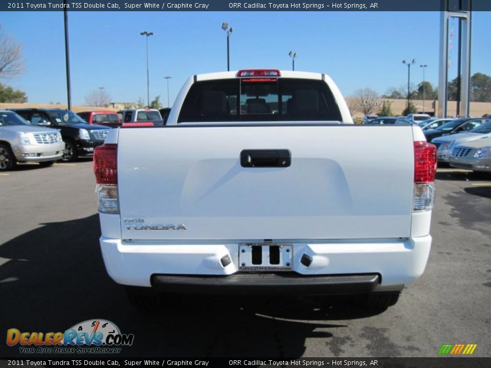 2011 Toyota Tundra TSS Double Cab Super White / Graphite Gray Photo #4