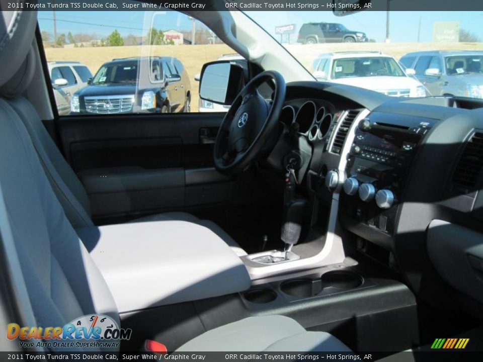 2011 Toyota Tundra TSS Double Cab Super White / Graphite Gray Photo #19