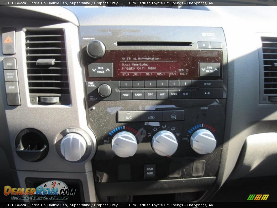 2011 Toyota Tundra TSS Double Cab Super White / Graphite Gray Photo #21