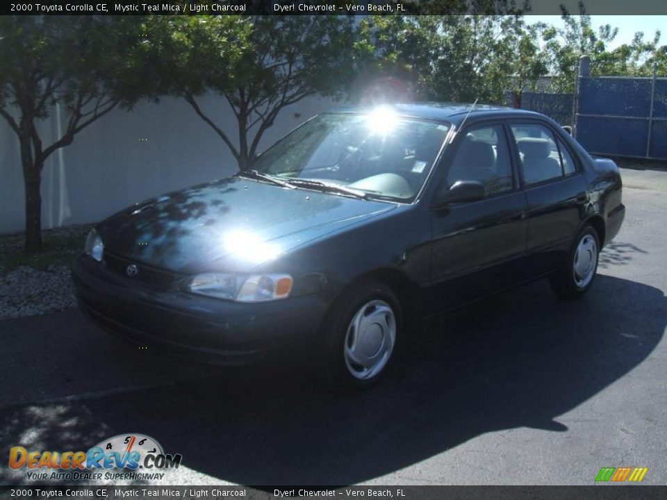 2000 Toyota Corolla CE Mystic Teal Mica / Light Charcoal Photo #1