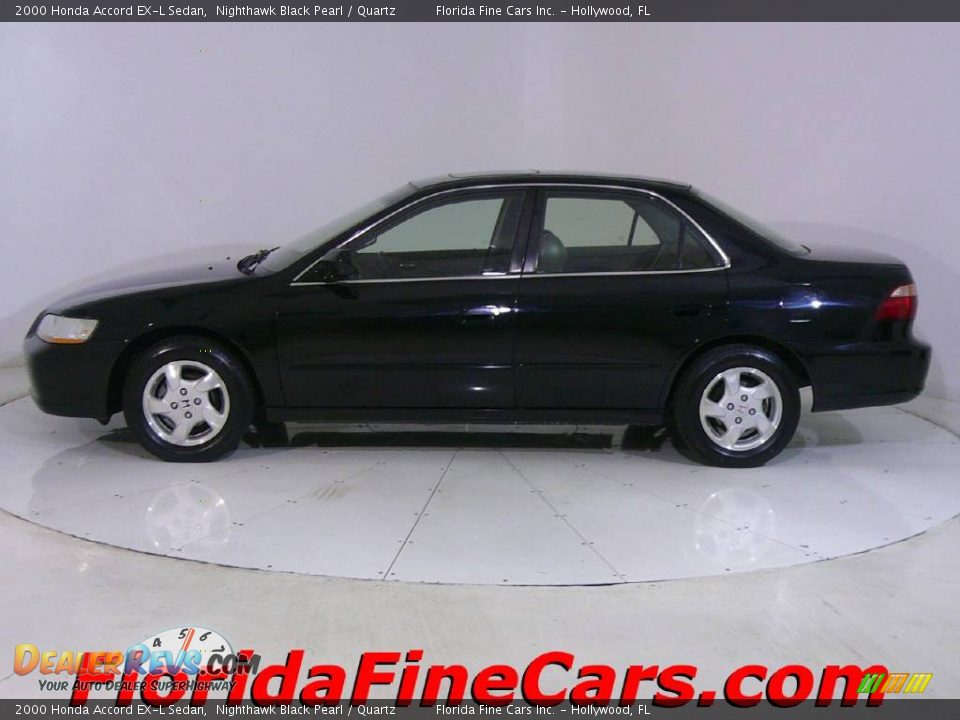 2000 Honda Accord EX-L Sedan Nighthawk Black Pearl / Quartz Photo #3