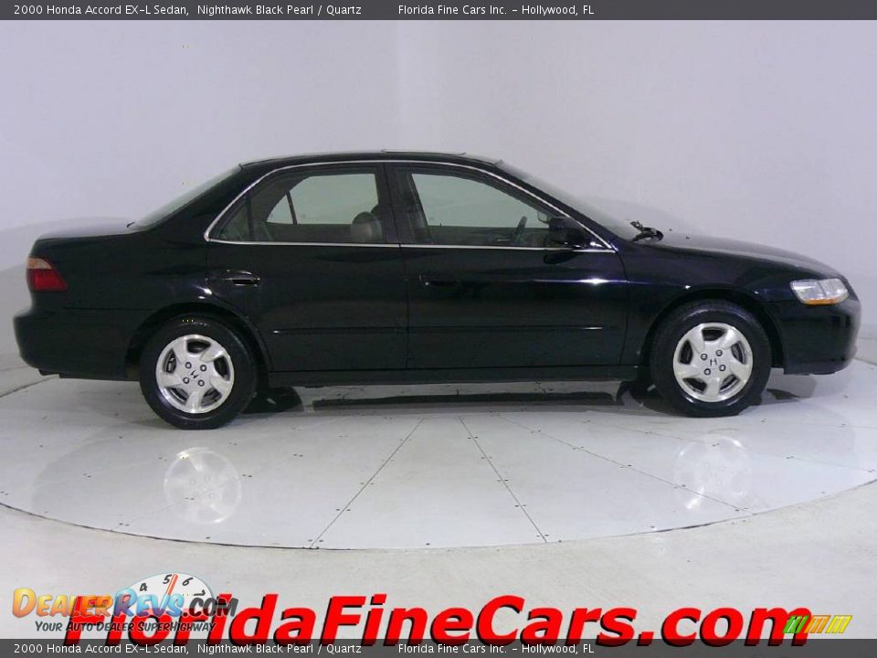 2000 Honda Accord EX-L Sedan Nighthawk Black Pearl / Quartz Photo #4