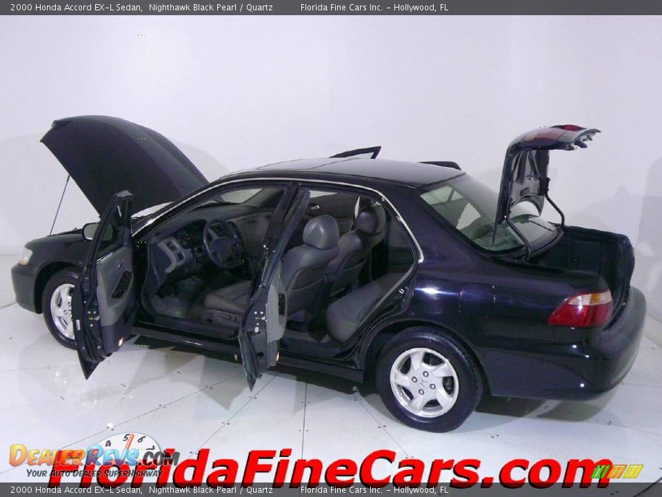 2000 Honda Accord EX-L Sedan Nighthawk Black Pearl / Quartz Photo #8