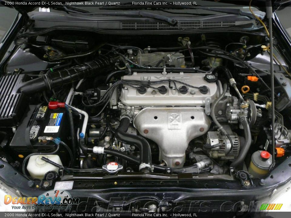 2000 Honda Accord EX-L Sedan Nighthawk Black Pearl / Quartz Photo #9