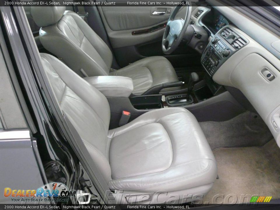 2000 Honda Accord EX-L Sedan Nighthawk Black Pearl / Quartz Photo #13
