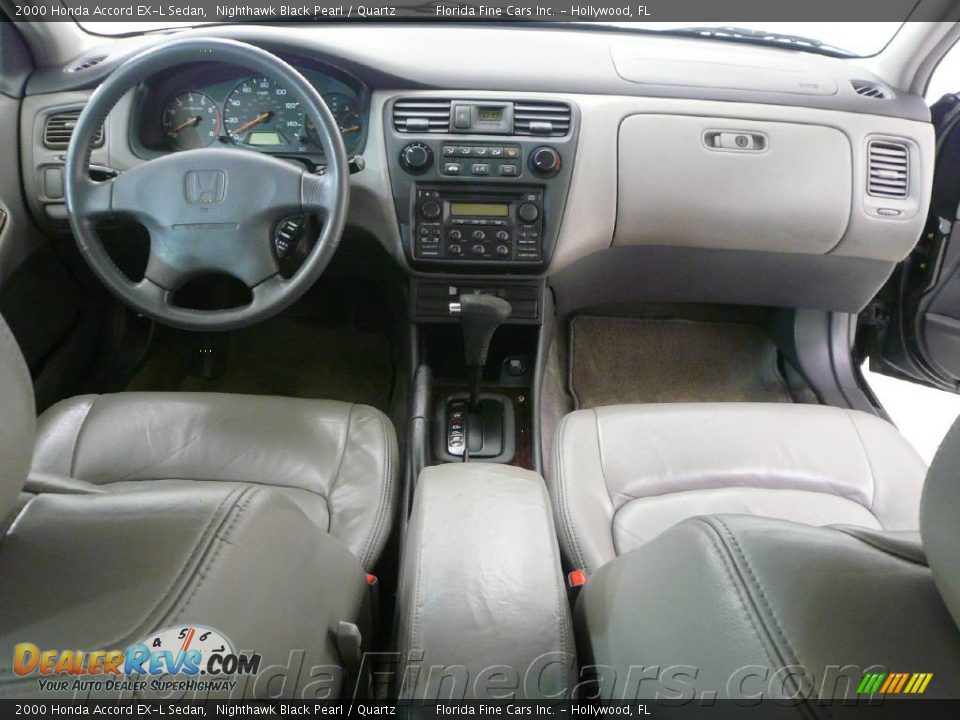 2000 Honda Accord EX-L Sedan Nighthawk Black Pearl / Quartz Photo #16