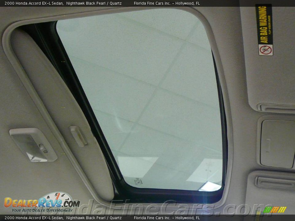 2000 Honda Accord EX-L Sedan Nighthawk Black Pearl / Quartz Photo #19