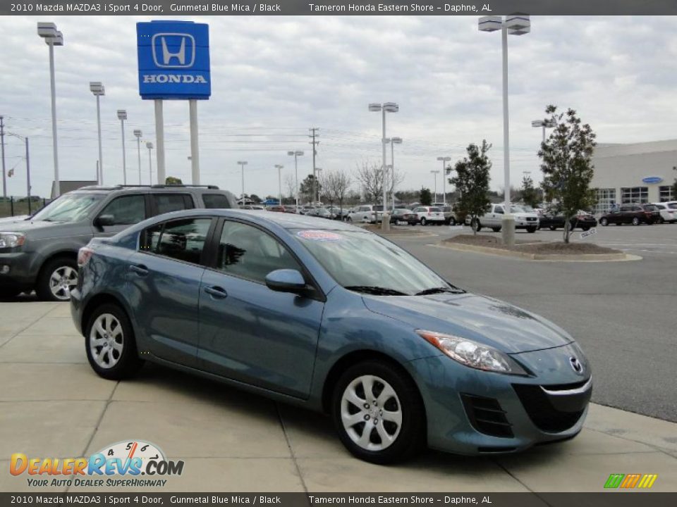 2010 Mazda MAZDA3 i Sport 4 Door Gunmetal Blue Mica / Black Photo #3