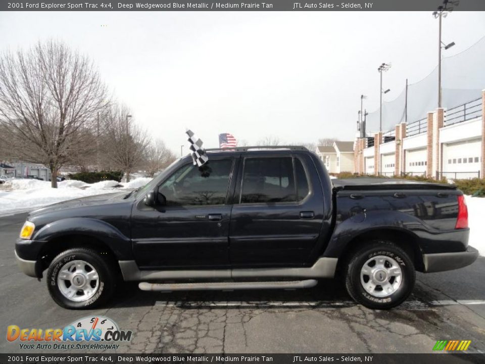 2001 Ford Explorer Sport Trac 4x4 Deep Wedgewood Blue Metallic / Medium Prairie Tan Photo #3